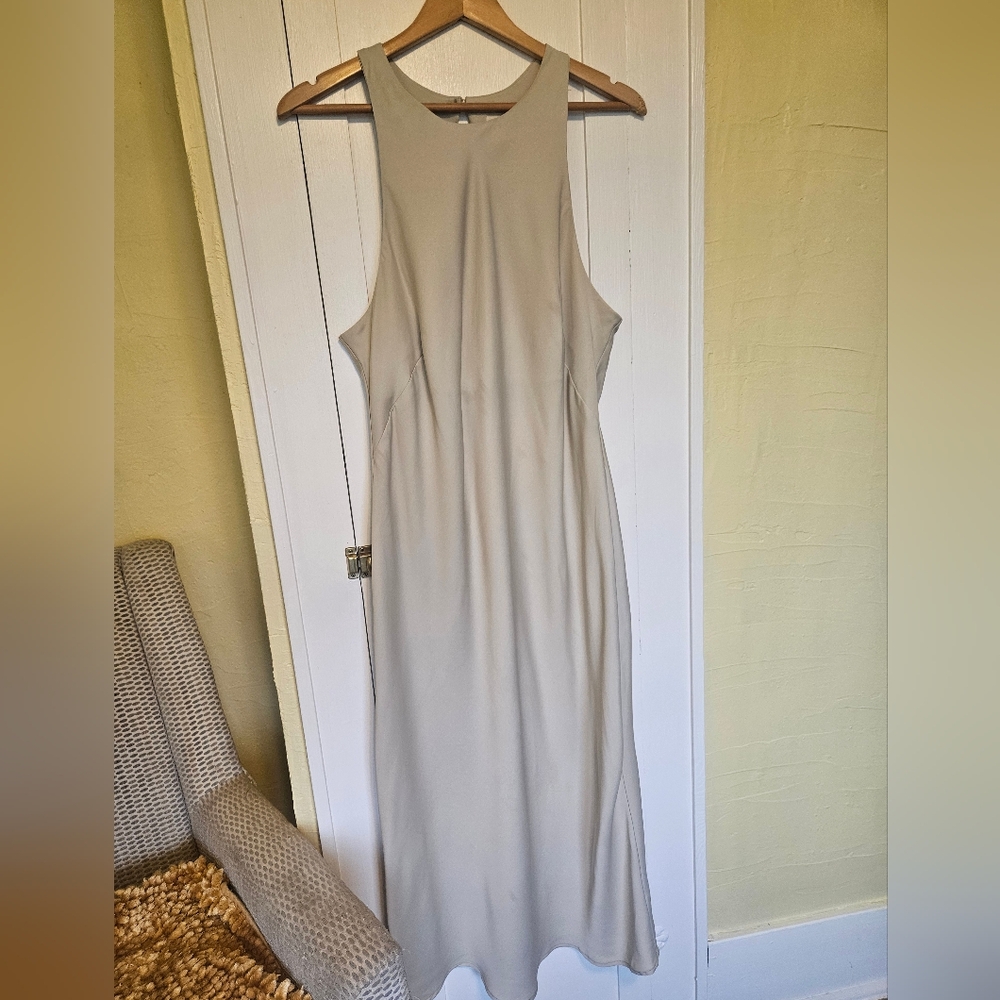 A New Day Cream Sleeveless Maxi Dress Size L
